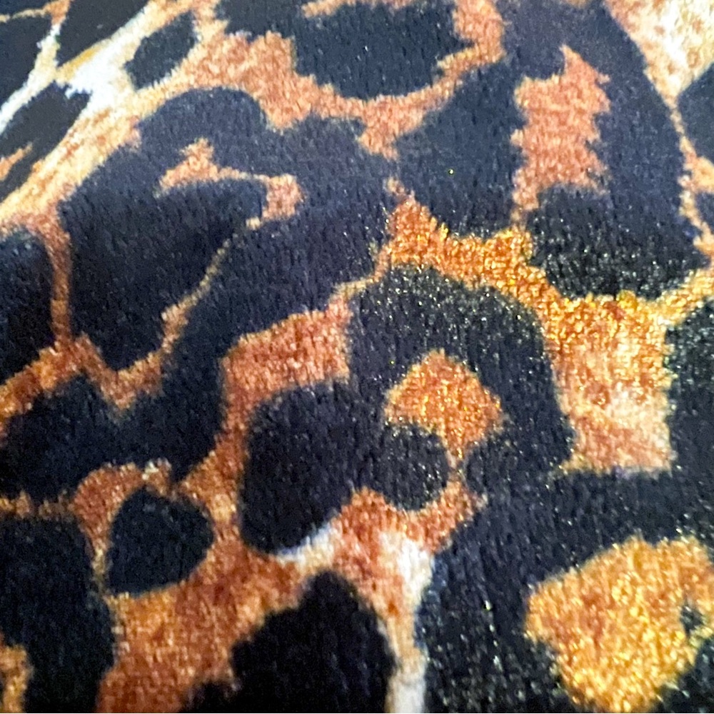 Women’s Leopard Print Velour Bell Bottoms - Picture 7 of 9